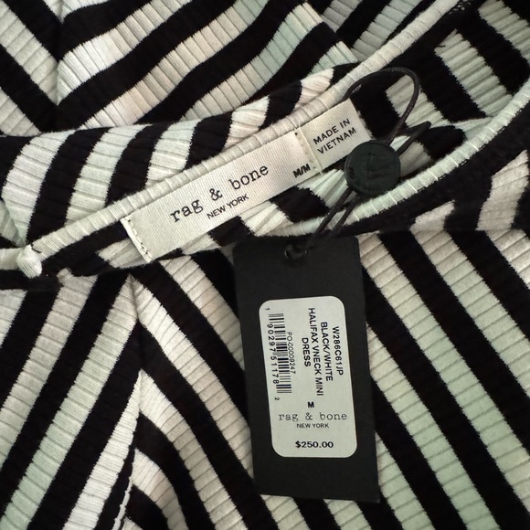 NWT Rag & Bone Black & White Halifax Dress - Picture 5 of 6